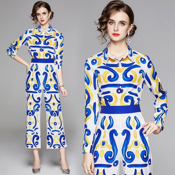 women's spring summer two pieces clothing set signle breasted turn down collar blouse shirt + high waist wide leg pants piece, White
women's spring summer two pieces clothing set signle breasted turn down collar blouse shirt + high waist wide leg pants piece, White