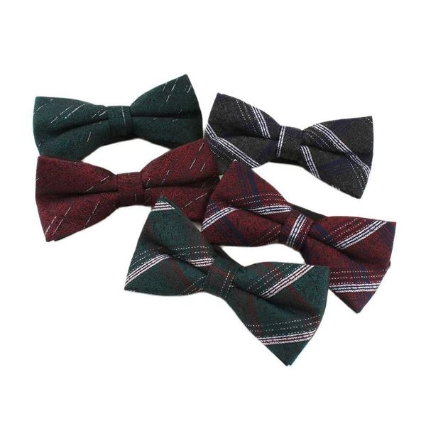 Bow Ties Striped Yarn-Dyed Men's Bowtie Polyester Cotton Business Wedding Banquet Party Neckwear Fashion Classical Mens Tie, Black;gray
Bow Ties Striped Yarn-Dyed Men's Bowtie Polyester Cotton Business Wedding Banquet Party Neckwear Fashion Classical Mens Tie, Black;gray