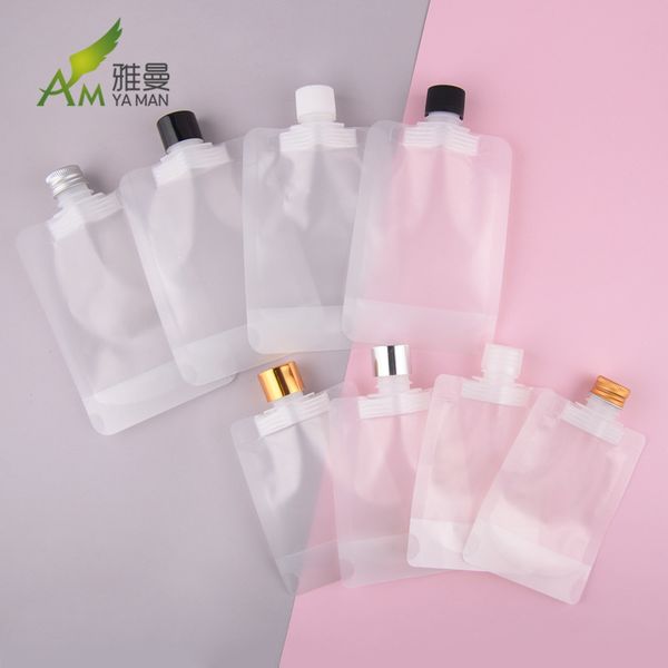 factory wholesale 50ml 100ml aluminum electroplated sealed plastic packaging bag rotary cap transparent self-supporting suction nozzle
factory wholesale 50ml 100ml aluminum electroplated sealed plastic packaging bag rotary cap transparent self-supporting suction nozzle