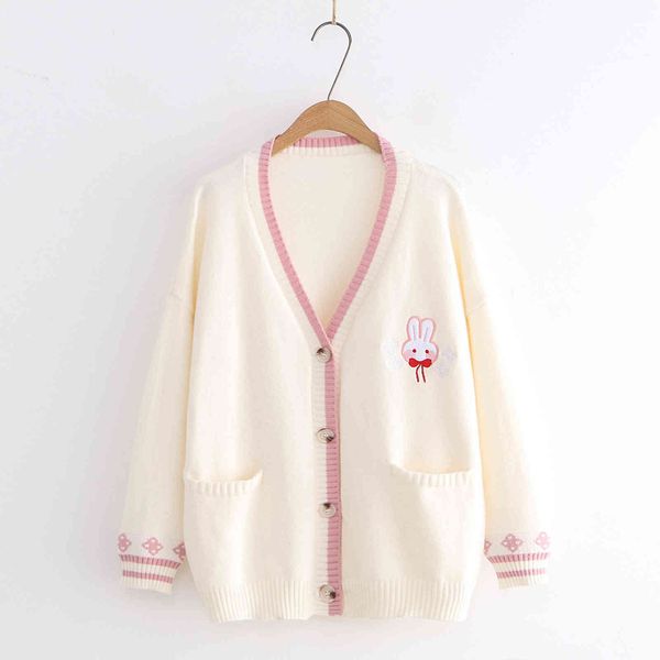 women's jackets korobov autumn winter long sleeve women sweaters sweet v neck jumper femme kawaii knitted sueter mujer outwear mxwm, Black;brown
women's jackets korobov autumn winter long sleeve women sweaters sweet v neck jumper femme kawaii knitted sueter mujer outwear mxwm, Black;brown