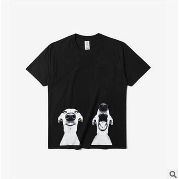 europe and american tide brand tshirt cotton short-sleeved men's funny dog print hong kong style t-shirt, White;black
europe and american tide brand tshirt cotton short-sleeved men's funny dog print hong kong style t-shirt, White;black