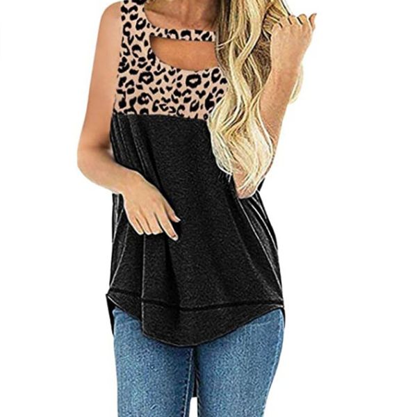 seller women's clothing ladies open cut sleeveless vest leopard print patchwork in summer, Black;white
seller women's clothing ladies open cut sleeveless vest leopard print patchwork in summer, Black;white