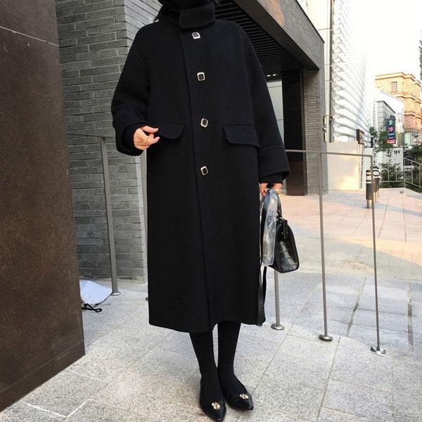 women's wool & blends black long overcoat single breasted chic casual outerwear lapel coat autumn and winter elegant fashion
women's wool & blends black long overcoat single breasted chic casual outerwear lapel coat autumn and winter elegant fashion
