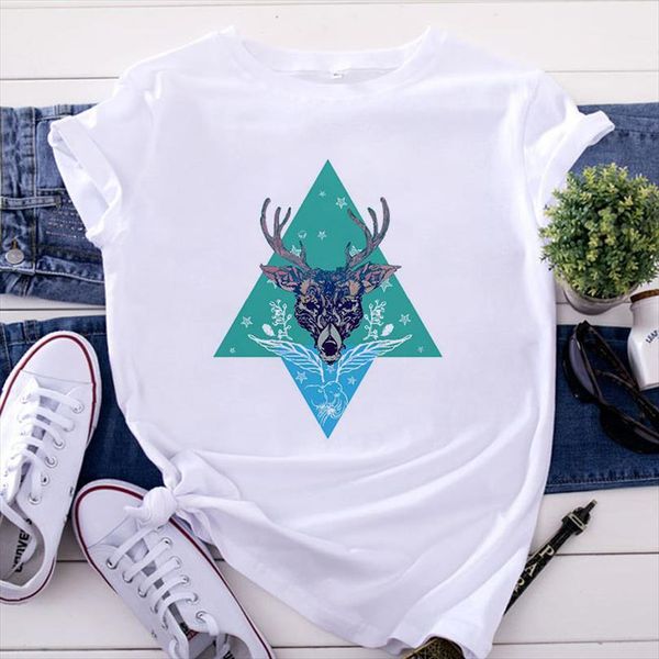 female animal printed loose mens and women spring summer tee easy matching round neck shirts clothing, White;black
female animal printed loose mens and women spring summer tee easy matching round neck shirts clothing, White;black
