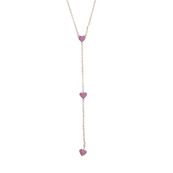 long chain with cz paved y necklace cute charm delicate heart link lariat necklaces jewelry chains, Silver
long chain with cz paved y necklace cute charm delicate heart link lariat necklaces jewelry chains, Silver