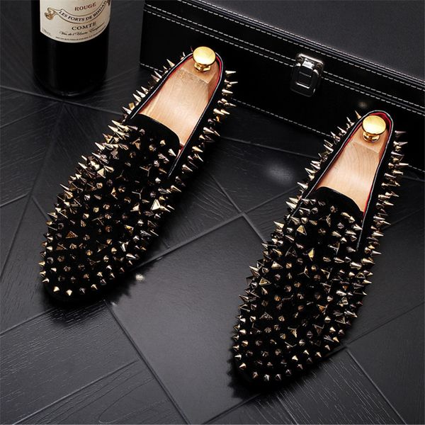 pointed rivet rhinestone punk wedding oxford dress shoes luxury designer men loafers fashion formal crystal low sneakers x34, Black
pointed rivet rhinestone punk wedding oxford dress shoes luxury designer men loafers fashion formal crystal low sneakers x34, Black