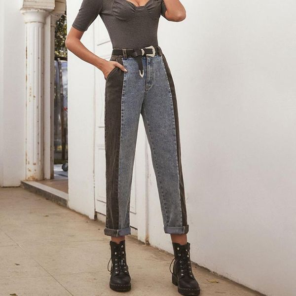 women's jeans vintage contrast 2021 summer and autumn washed high waist slim elegant stitching trousers denim, Blue
women's jeans vintage contrast 2021 summer and autumn washed high waist slim elegant stitching trousers denim, Blue
