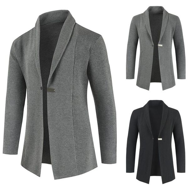 men's vests fashion office men coat autumn winter long sleeve turndown collar solid cardigan sweater blouse sueter masculino, Black;white
men's vests fashion office men coat autumn winter long sleeve turndown collar solid cardigan sweater blouse sueter masculino, Black;white