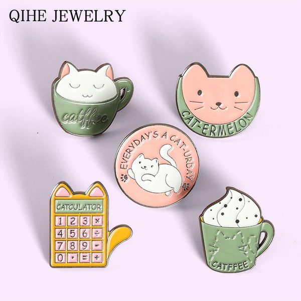 pins, brooches cartoon cat enamel pins badge calculator coffee cup for women cute animal lapel pin bag anime jewelry gift wholesale, Gray
pins, brooches cartoon cat enamel pins badge calculator coffee cup for women cute animal lapel pin bag anime jewelry gift wholesale, Gray