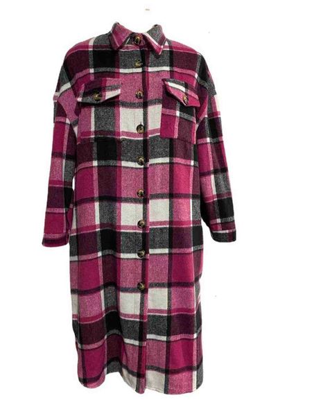 2021 autumn winter long windbreaker split lapel slim fit women's wool plaid coat, Black
2021 autumn winter long windbreaker split lapel slim fit women's wool plaid coat, Black