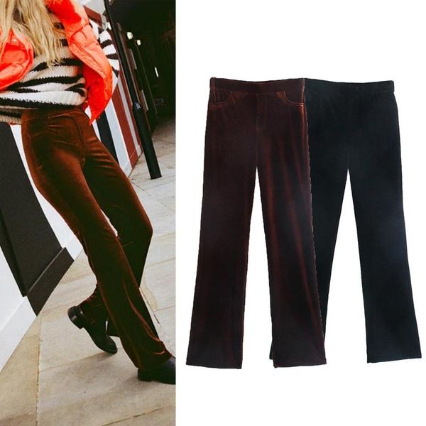 women's pants & capris za winter solid color swan velvet woman's pant fashion elastic waist pocket trumpet vintage street warm hig, Black;white
women's pants & capris za winter solid color swan velvet woman's pant fashion elastic waist pocket trumpet vintage street warm hig, Black;white