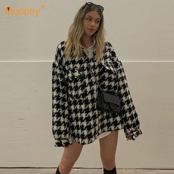 women's wool & blends plaid jacket women coat 2021 autumn winter vintage stylish pockets oversized female casual warm chic, Black
women's wool & blends plaid jacket women coat 2021 autumn winter vintage stylish pockets oversized female casual warm chic, Black