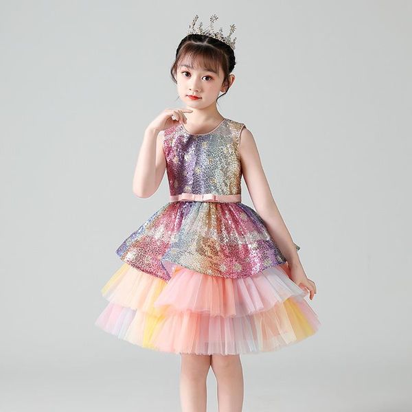 girl's gown rainbow sequined short 2021 summer children's day flexible stage performance costume dresses, Red;yellow
girl's gown rainbow sequined short 2021 summer children's day flexible stage performance costume dresses, Red;yellow