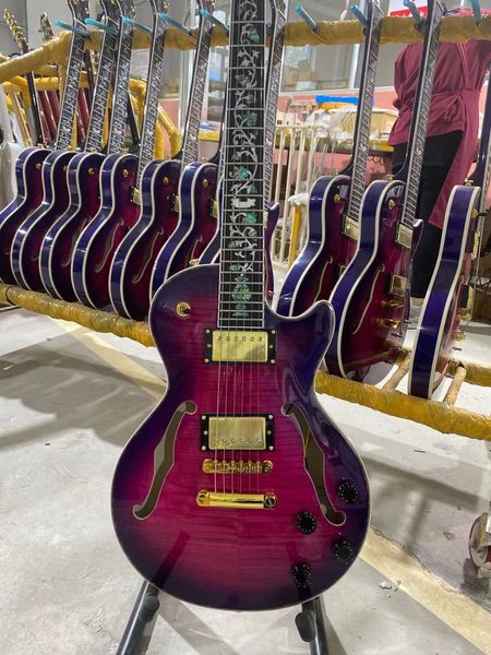 simi hollow electric guitar flamed maple and back abalone flower fret golden hardware high quality
simi hollow electric guitar flamed maple and back abalone flower fret golden hardware high quality