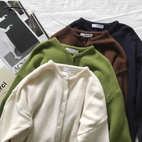 autumn women sweater long sleeve solid cotton sweaters o-neck knit loose cardigan chic office lady clothes 10325 210527, White;black
autumn women sweater long sleeve solid cotton sweaters o-neck knit loose cardigan chic office lady clothes 10325 210527, White;black