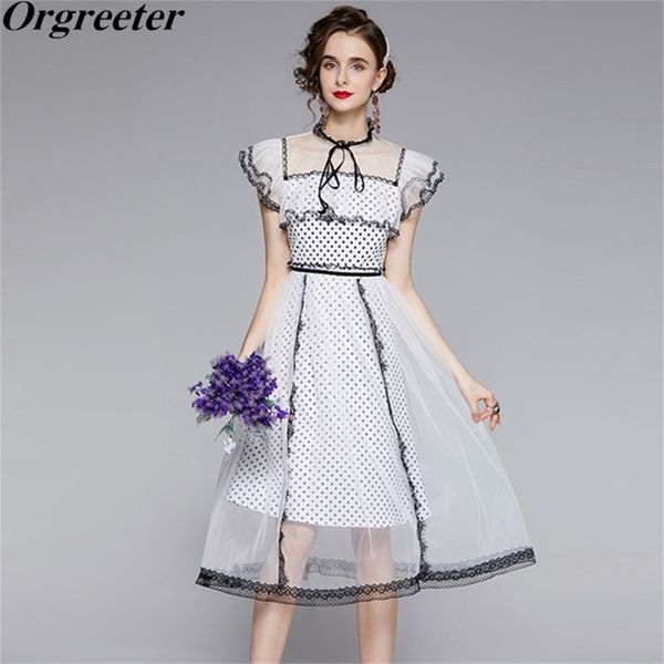 women summer elegant lace mesh patchwork dress festa butterfly sleeve dot print wedding party robe femme 210602, Black;gray
women summer elegant lace mesh patchwork dress festa butterfly sleeve dot print wedding party robe femme 210602, Black;gray