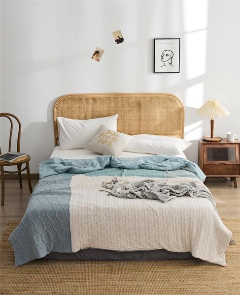 nordic style patchwork knitting summer quilts couple bed adults air conditioned quilt comforter cotton duvet 200x230cm comforters & sets
nordic style patchwork knitting summer quilts couple bed adults air conditioned quilt comforter cotton duvet 200x230cm comforters & sets