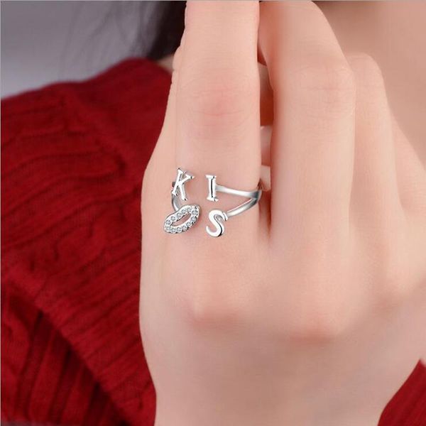wedding rings trendy 925 silver for women engagement jewelry shiny zircon elegant kiss lip print open ring girl valentine's day gift, Slivery;golden
wedding rings trendy 925 silver for women engagement jewelry shiny zircon elegant kiss lip print open ring girl valentine's day gift, Slivery;golden