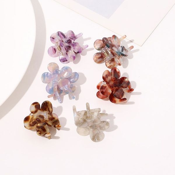 mini floral shape hair claw for women girls acrylic flower acetate hairpin colorful cute fashion hair accessories, Slivery;white
mini floral shape hair claw for women girls acrylic flower acetate hairpin colorful cute fashion hair accessories, Slivery;white
