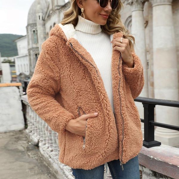 women's jackets casual faux fur fluffy women coat warm winter hoodies fleece jacket long sleeve zip up solid with pocket, Black;brown
women's jackets casual faux fur fluffy women coat warm winter hoodies fleece jacket long sleeve zip up solid with pocket, Black;brown