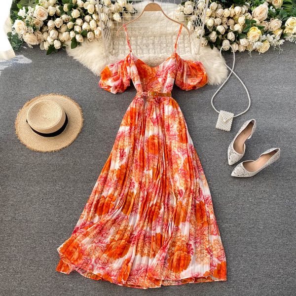seaside beach dress female design puff sleeve off-shoulder sling long printed pleated womens a-line boho midi 210420, Black;gray
seaside beach dress female design puff sleeve off-shoulder sling long printed pleated womens a-line boho midi 210420, Black;gray
