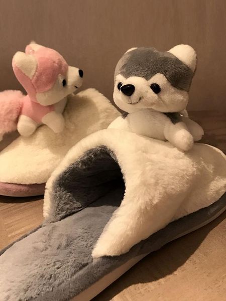women's men lovely animal cotton house slippers couple winter warm soft bottom fluffy shoes indoor bedroom, Black
women's men lovely animal cotton house slippers couple winter warm soft bottom fluffy shoes indoor bedroom, Black