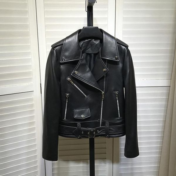 women's leather & faux designer spring 2021 fashion genuine moto&biker jackets b669, Black
women's leather & faux designer spring 2021 fashion genuine moto&biker jackets b669, Black