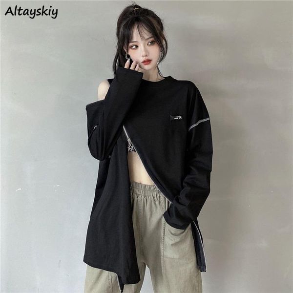 women's t-shirt long sleeve t-shirts women design zipper detachable chic for teens harajuku hip-hop tshirts high street tees oversize f, White
women's t-shirt long sleeve t-shirts women design zipper detachable chic for teens harajuku hip-hop tshirts high street tees oversize f, White