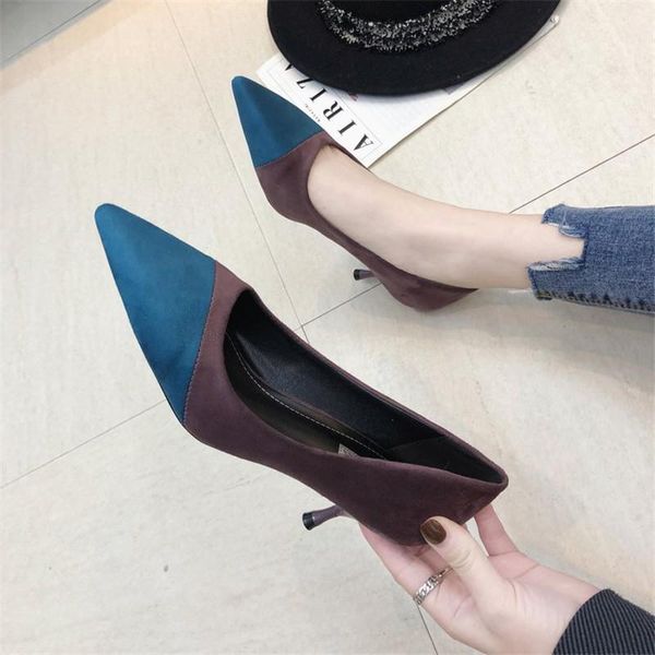 suede pointed high heels pumps women shoes 2021 spring autumn fashion mixed colors office thin shallow female dress, Black
suede pointed high heels pumps women shoes 2021 spring autumn fashion mixed colors office thin shallow female dress, Black