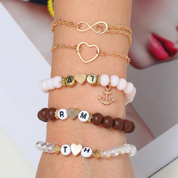 beaded, strands boho fashion multilevel crystal white brown transparent beadring heart-shape chain set bracelet for women vintage jewelry, Black
beaded, strands boho fashion multilevel crystal white brown transparent beadring heart-shape chain set bracelet for women vintage jewelry, Black