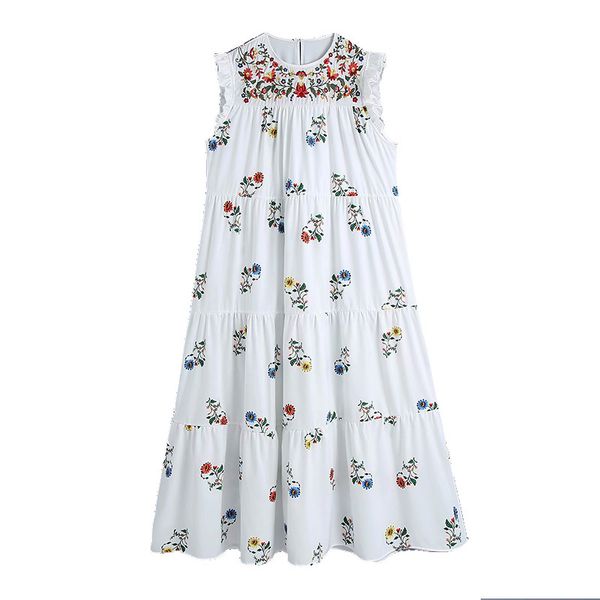 spring women dress embroidery print sleeveless o-neck midi dresses chic lady casual fashion clothes 210517, Black;gray
spring women dress embroidery print sleeveless o-neck midi dresses chic lady casual fashion clothes 210517, Black;gray
