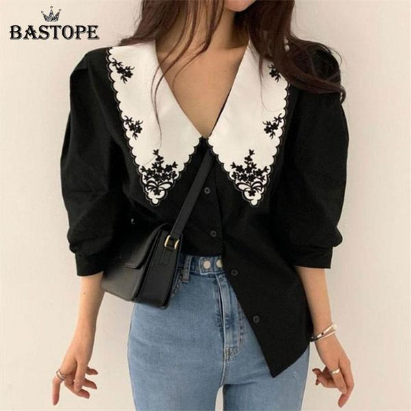 women's blouses & shirts bas women floral embroidery puff sleeve blouse clothes single-breasted lapel loose-fitting shirt, White
women's blouses & shirts bas women floral embroidery puff sleeve blouse clothes single-breasted lapel loose-fitting shirt, White