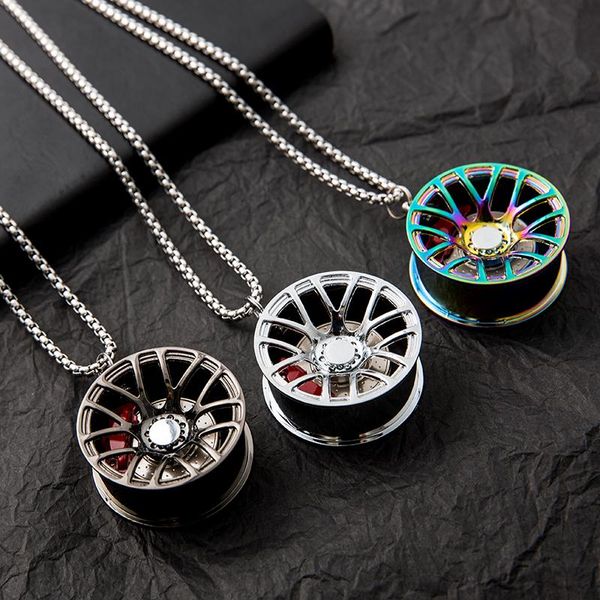 chains personality creative car wheel necklace cool male pendant european and american trendy female ornament, Silver
chains personality creative car wheel necklace cool male pendant european and american trendy female ornament, Silver