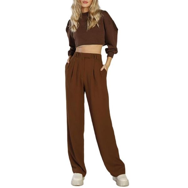 women's pants & capris women casual suit 2021 summer office lady loose solid color straight-leg trousers, Black;white
women's pants & capris women casual suit 2021 summer office lady loose solid color straight-leg trousers, Black;white