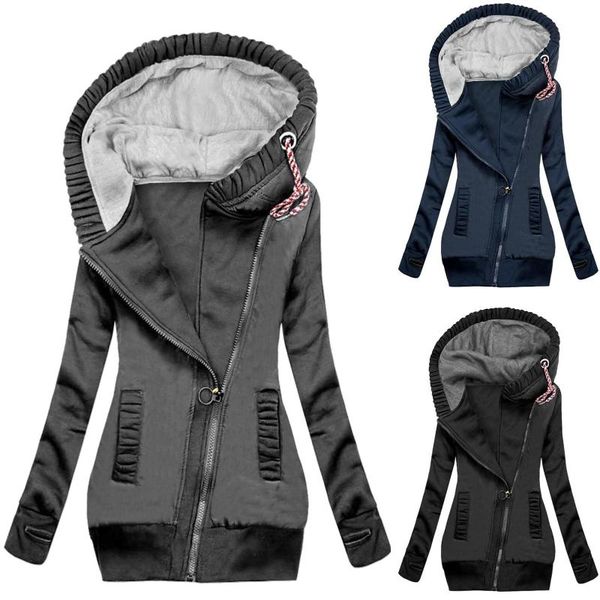 women autumn winter long sleeve hoodie coat zipper drawstring hooded outerwear women's jacket 2021 hoodies & sweatshirts, Black
women autumn winter long sleeve hoodie coat zipper drawstring hooded outerwear women's jacket 2021 hoodies & sweatshirts, Black