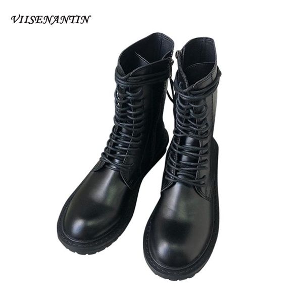 boots women's british style fashion wild thick-heel motorcycle lace-up mid-tube short handsome ankle, Black
boots women's british style fashion wild thick-heel motorcycle lace-up mid-tube short handsome ankle, Black
