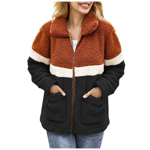 women's jackets multicolor color block mixed media teddy jacket women patchwork zipper flannel long sleeve sweatshirt pullover coat out, Black;brown
women's jackets multicolor color block mixed media teddy jacket women patchwork zipper flannel long sleeve sweatshirt pullover coat out, Black;brown