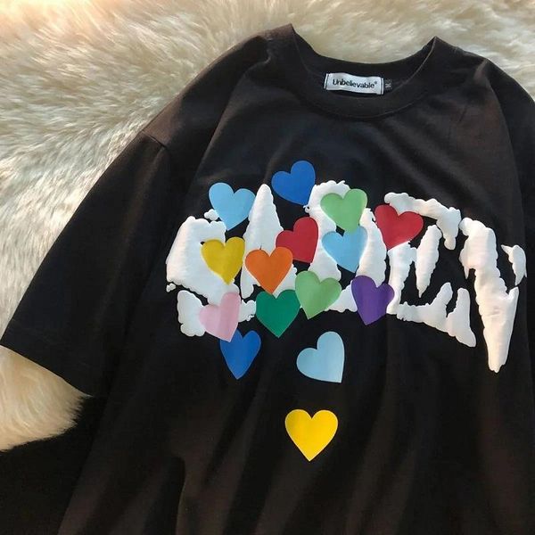 women's t-shirt loose short summer vintage clothes harajuku tshirt sleeve letter love print kawaii female, White
women's t-shirt loose short summer vintage clothes harajuku tshirt sleeve letter love print kawaii female, White