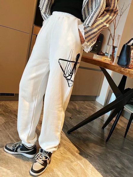 casual pants p's 21 early autumn drawstring leg tied small ocs sweatpants, Black;white
casual pants p's 21 early autumn drawstring leg tied small ocs sweatpants, Black;white