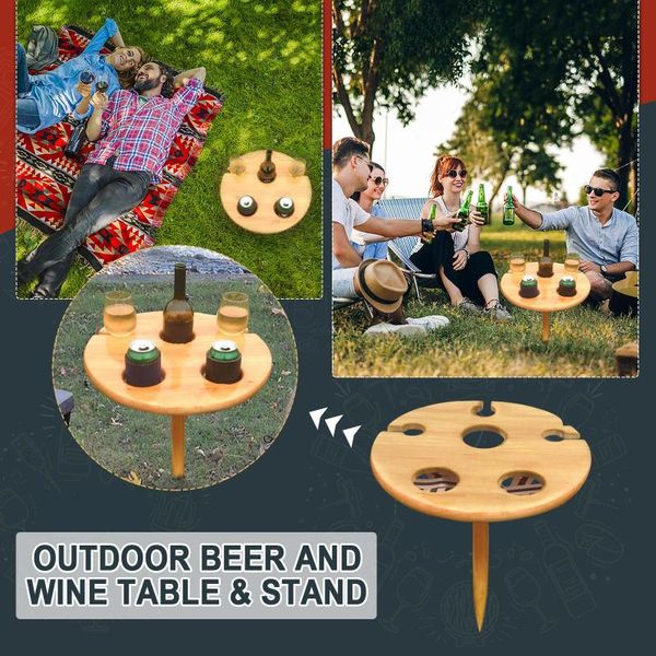 portable wine table whisky beer holder wooden outdoor picnic mini round party games drinking desk camp furniture
portable wine table whisky beer holder wooden outdoor picnic mini round party games drinking desk camp furniture