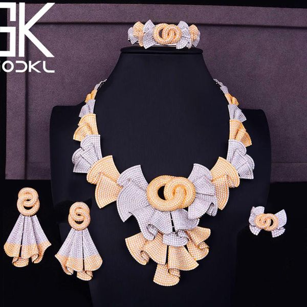 earrings & necklace godki luxury nigerian jewelry sets for women cubic zirconia african beads bridal, Silver
earrings & necklace godki luxury nigerian jewelry sets for women cubic zirconia african beads bridal, Silver