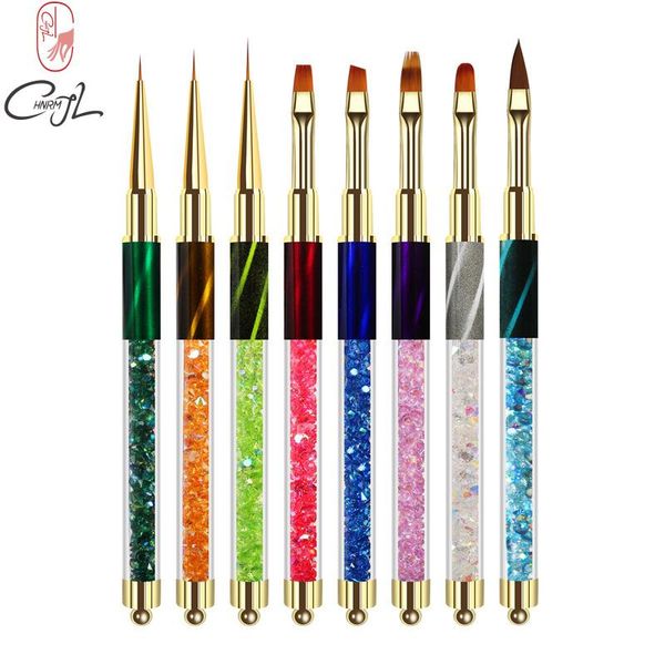 nail brushes chnrmjl 8pcs art rhinestone handle carving brush acrylic uv gel nails french lines liner drawing pen diy manicure tool, Yellow
nail brushes chnrmjl 8pcs art rhinestone handle carving brush acrylic uv gel nails french lines liner drawing pen diy manicure tool, Yellow