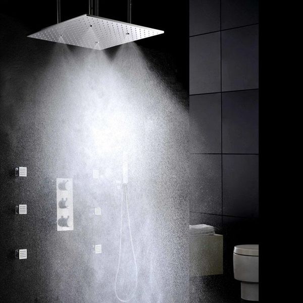 bathroom auto thermostat control function shower set with 20 inch spray and rain head sets
bathroom auto thermostat control function shower set with 20 inch spray and rain head sets