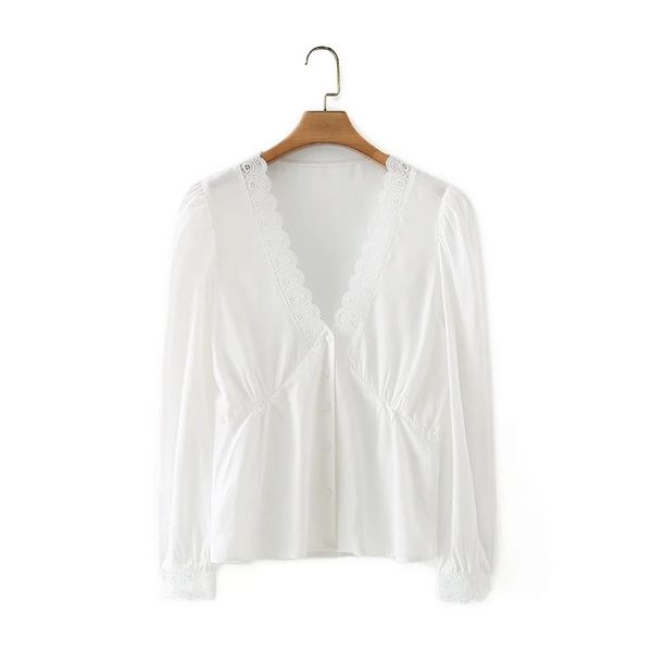 fashion women v neck lace splicing white shirt female long sleeve blouse casual lady loose blusas s8762 210430
fashion women v neck lace splicing white shirt female long sleeve blouse casual lady loose blusas s8762 210430