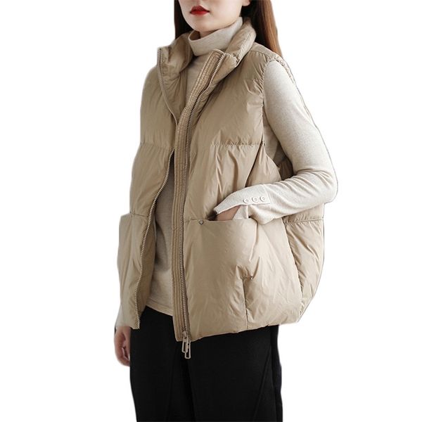 down jacket for women autumn winter vest loose solid color light white duck short waistcoat female lr1094 210531, Black;white
down jacket for women autumn winter vest loose solid color light white duck short waistcoat female lr1094 210531, Black;white