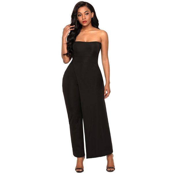 women's pants & capris european and american wear maxi dress wipe chest high waist wide leg jumpsuit, Black;white
women's pants & capris european and american wear maxi dress wipe chest high waist wide leg jumpsuit, Black;white