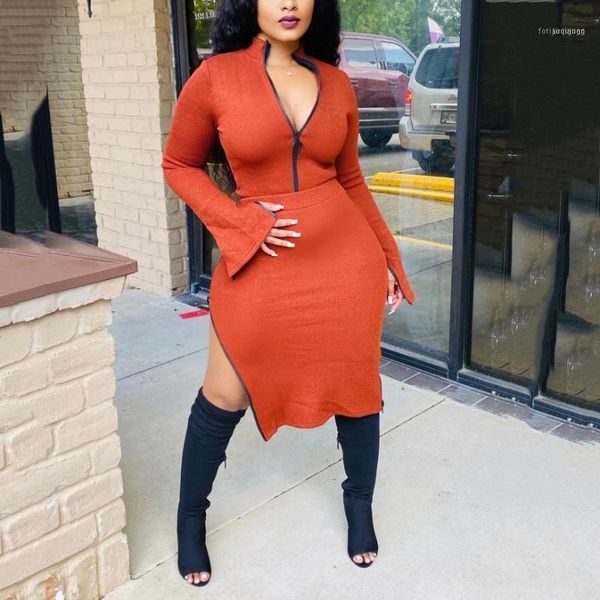 autumn winter skirt sets full sleeve side split high waist mid calf fashion street wear two pieces matching sets1, Gray
autumn winter skirt sets full sleeve side split high waist mid calf fashion street wear two pieces matching sets1, Gray