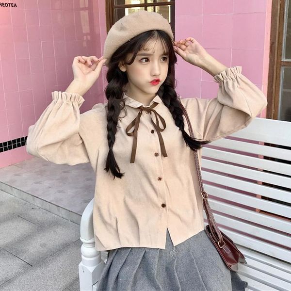 women's blouses & shirts blusas mujer de moda 2021 summer short sleeve vintage kawaii korean loose corduroy lace up bow tie shirt solid, White
women's blouses & shirts blusas mujer de moda 2021 summer short sleeve vintage kawaii korean loose corduroy lace up bow tie shirt solid, White