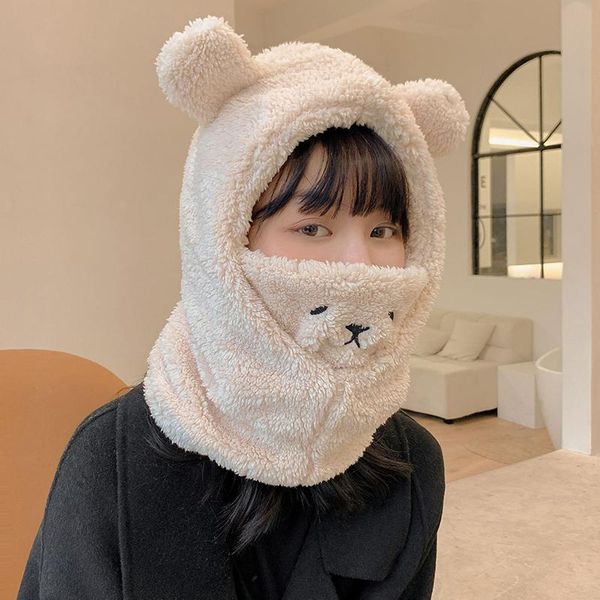 beanie/skull caps latest cartoon embroidery winter hat with little bear ear keep warm plush kawaii black balaclava mask bib one-piece cap, Blue;gray
beanie/skull caps latest cartoon embroidery winter hat with little bear ear keep warm plush kawaii black balaclava mask bib one-piece cap, Blue;gray