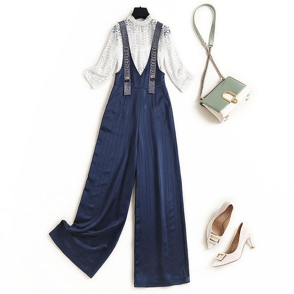 women fashion diamonds beading overalls and lace two piece outfits summer 2021 designer matching set twinset women's pants, White
women fashion diamonds beading overalls and lace two piece outfits summer 2021 designer matching set twinset women's pants, White